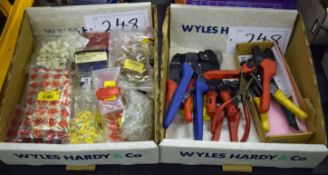 A Quantity of Electrical Crimping Tools & Consumables (As Photographed)