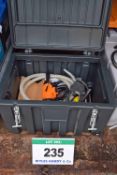 A CEMCO Plastic Moulded Wheelable Case 80x56x50cm complete with CENTRI Diesel Transfer Pump Kit