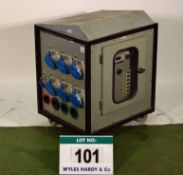 A 14-Way Distribution Cabinet with 12 x 32 Amp Sockets 2 x 240V