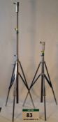 Two AMERICAN GRIP Double Extending Lighting Stands with Large Female Spigot Head (5ft x 10ft)