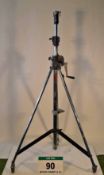 A MANFROTTO Double Extending (6ft - 12ft) Light Stand with Hand Crank Mechanism and Castor Feet