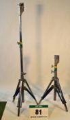 Two AMERICAN GRIP Double Extending Lighting Stands (3ft x 6ft) with Large/Small Spigot Heads