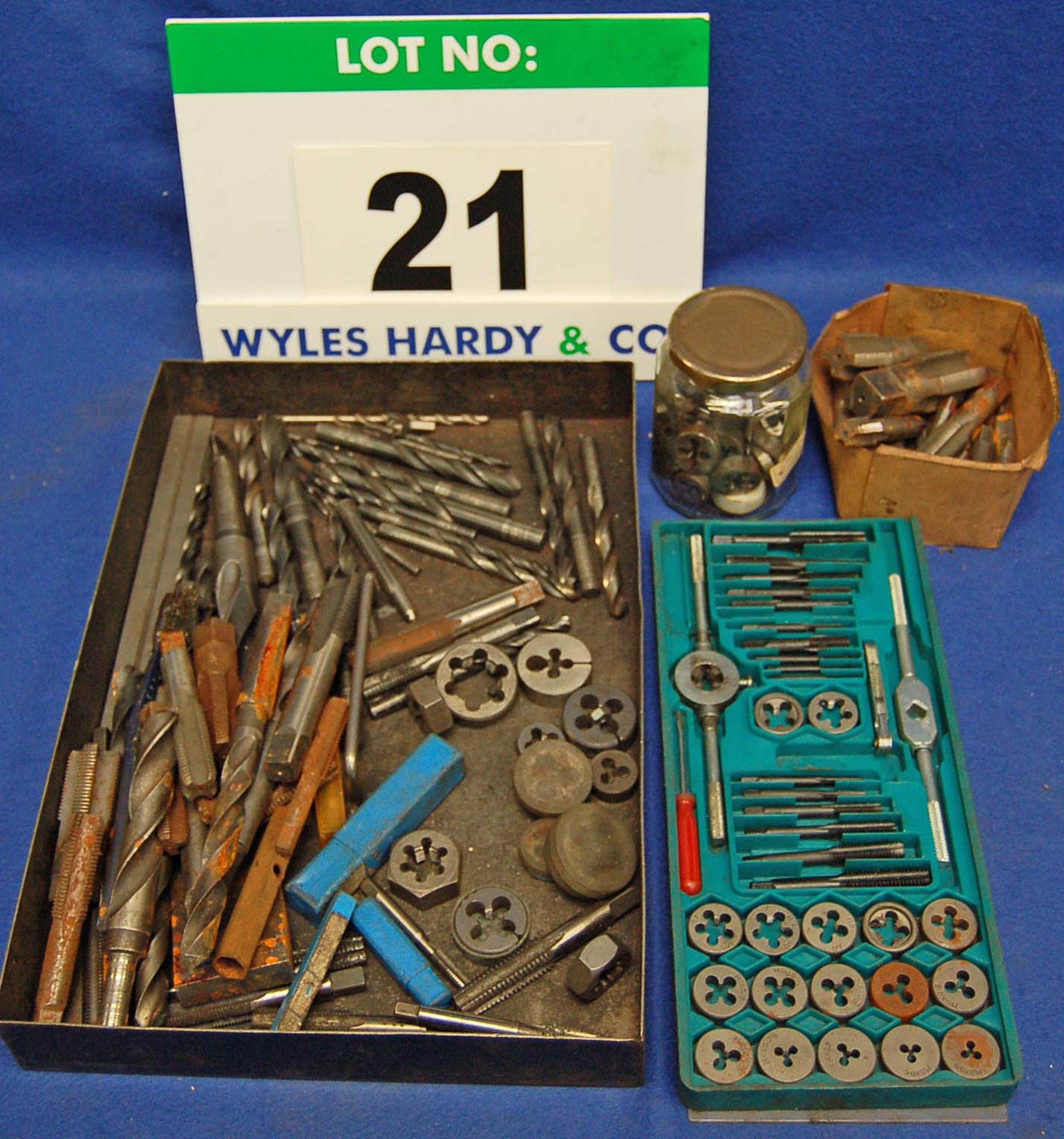 A KAMASA TOOLS Tap & Die Set & A Quantity of Various Drills, Tape & Dies (As Photographed)