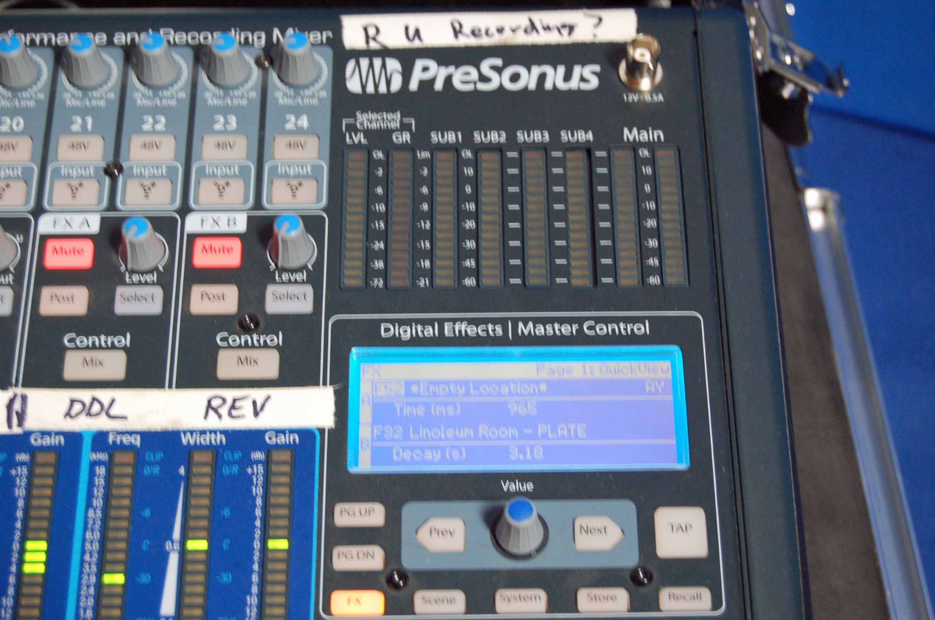 A PRESONUS Studio Live 24 4.2 Mixing Desk, 24-Channel, Four BVS, DV25 Outputs in GATOR Carry Case - Image 5 of 5