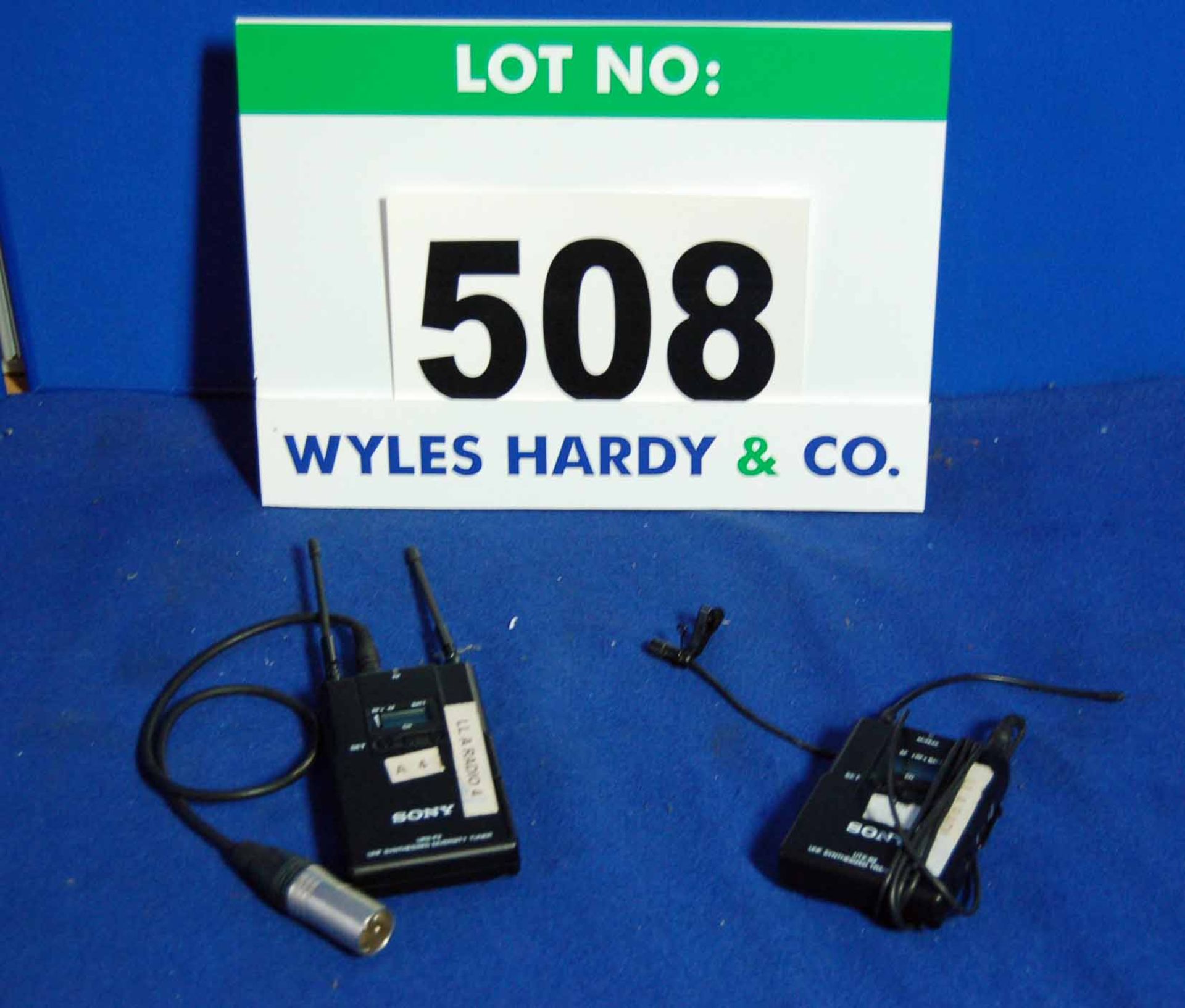 A SONY URX-P2 UHF Synthesized Diversity Tuner & A SONY UHF Synthesized Transmitter with Lapel