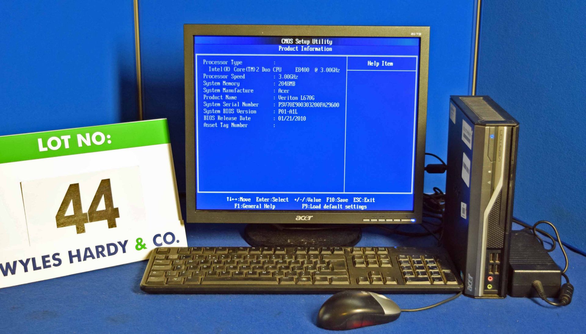 An ACER Veriton INTEL Core 2 Duo 3.0Ghz Small Form Personal Computer with 320GB Hard Disc Drive, 2.
