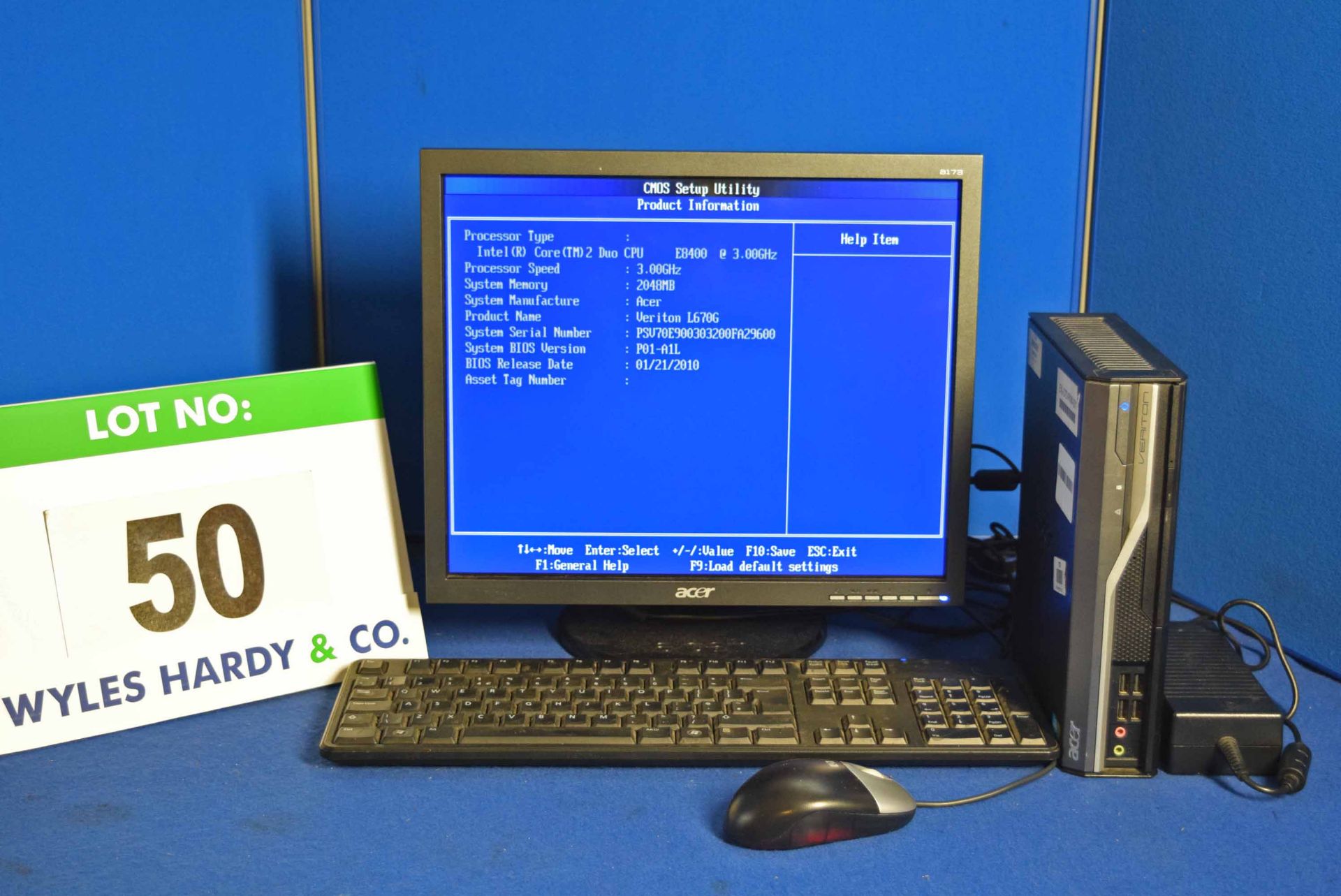 An ACER Veriton INTEL Core 2 Duo 3.0Ghz Small Form Personal Computer with 320GB Hard Disc Drive, 2.