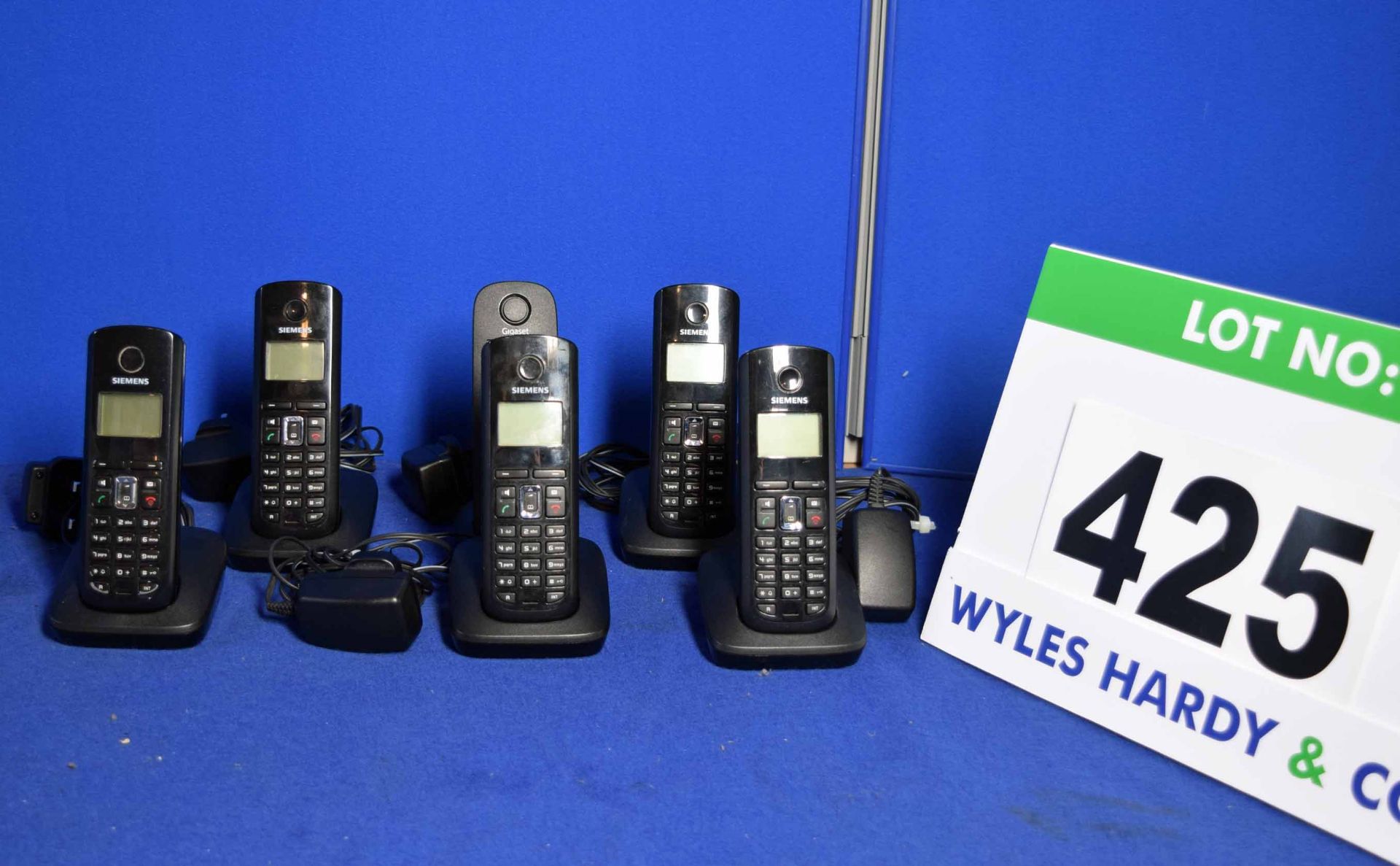 Five SIEMENS A58M Cordless Telephones and a GIGASET A540 Cordless Telephone