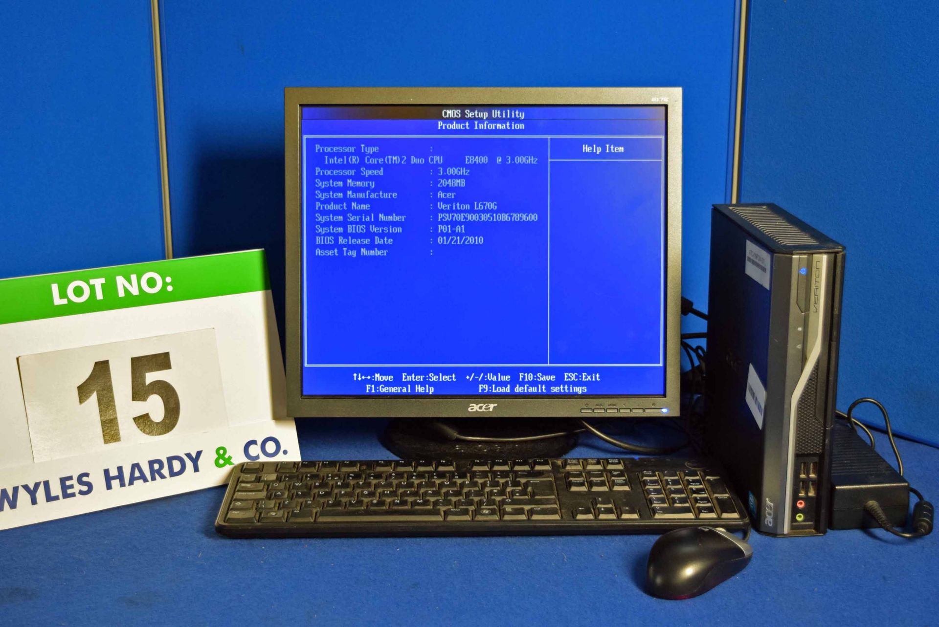 An ACER Veriton INTEL Core 2 Duo 3.0Ghz Small Form Personal Computer with 320GB Hard Disc Drive, 2.