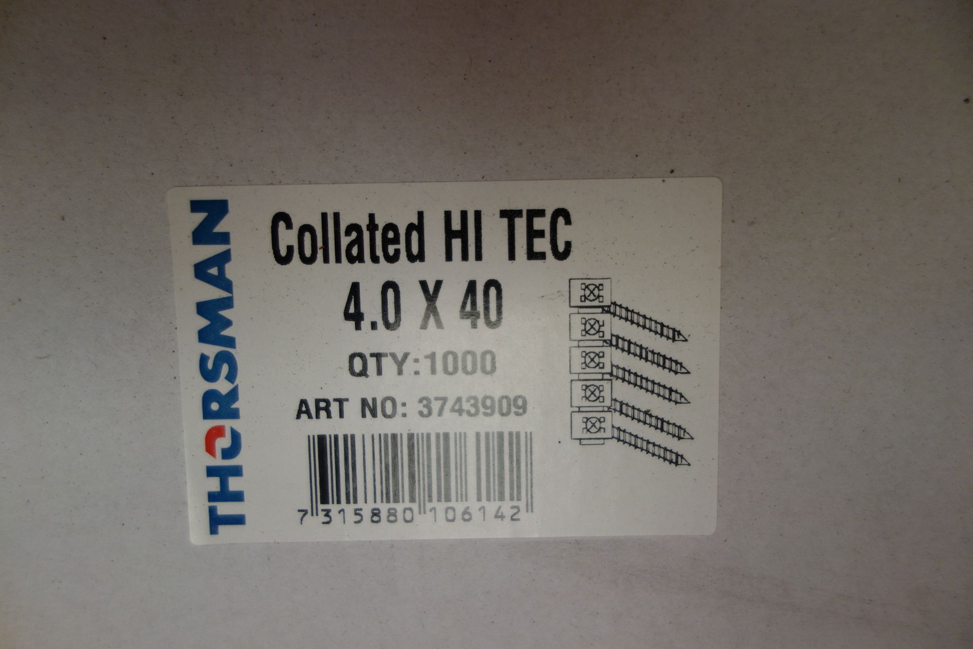 200,00 X Thorsman Collated HI TEC 4.0 X 40 Screws