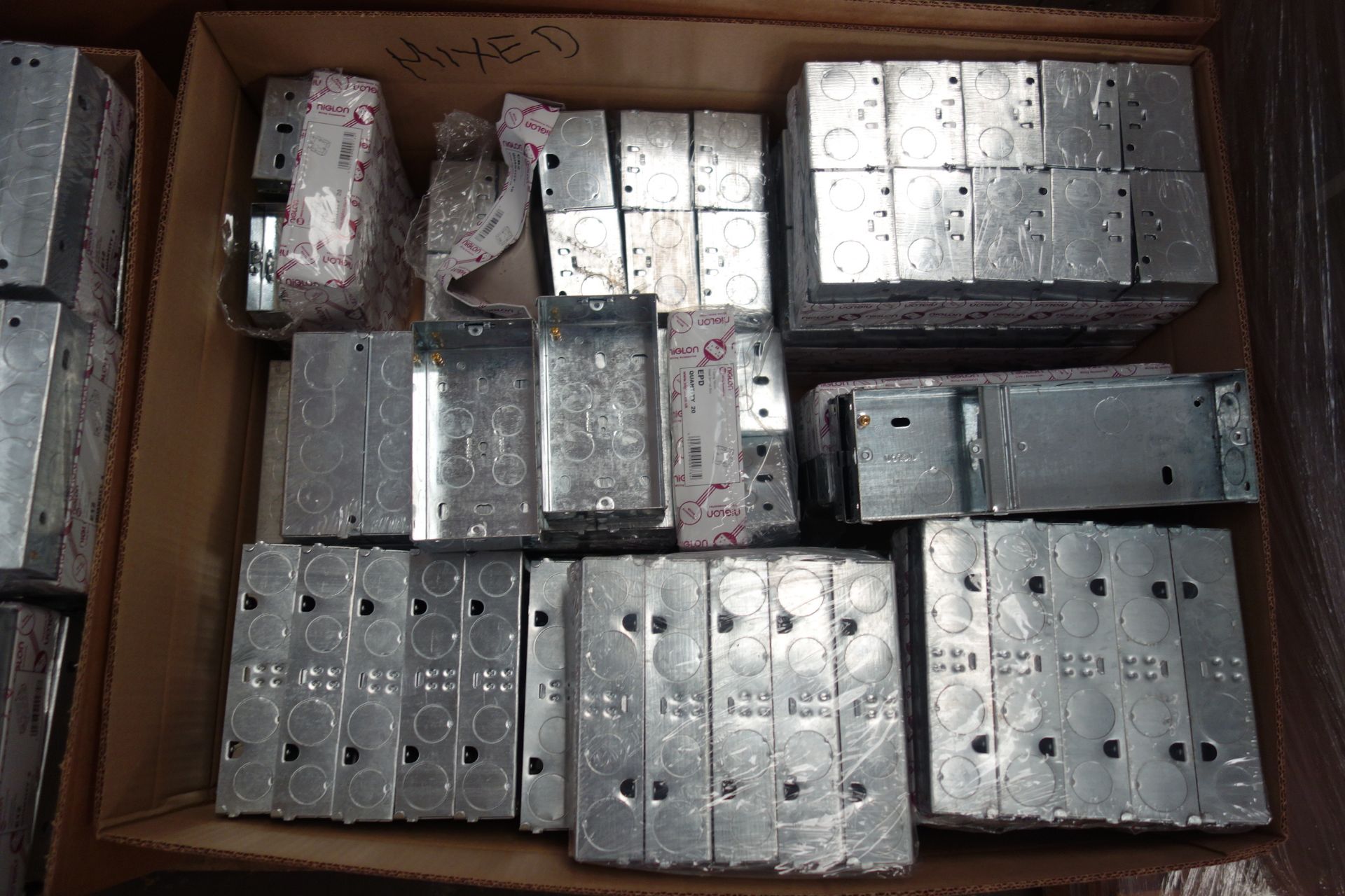 1 X Box Of Mixed Niglon Steel Socket Boxes Aprox: 90 +