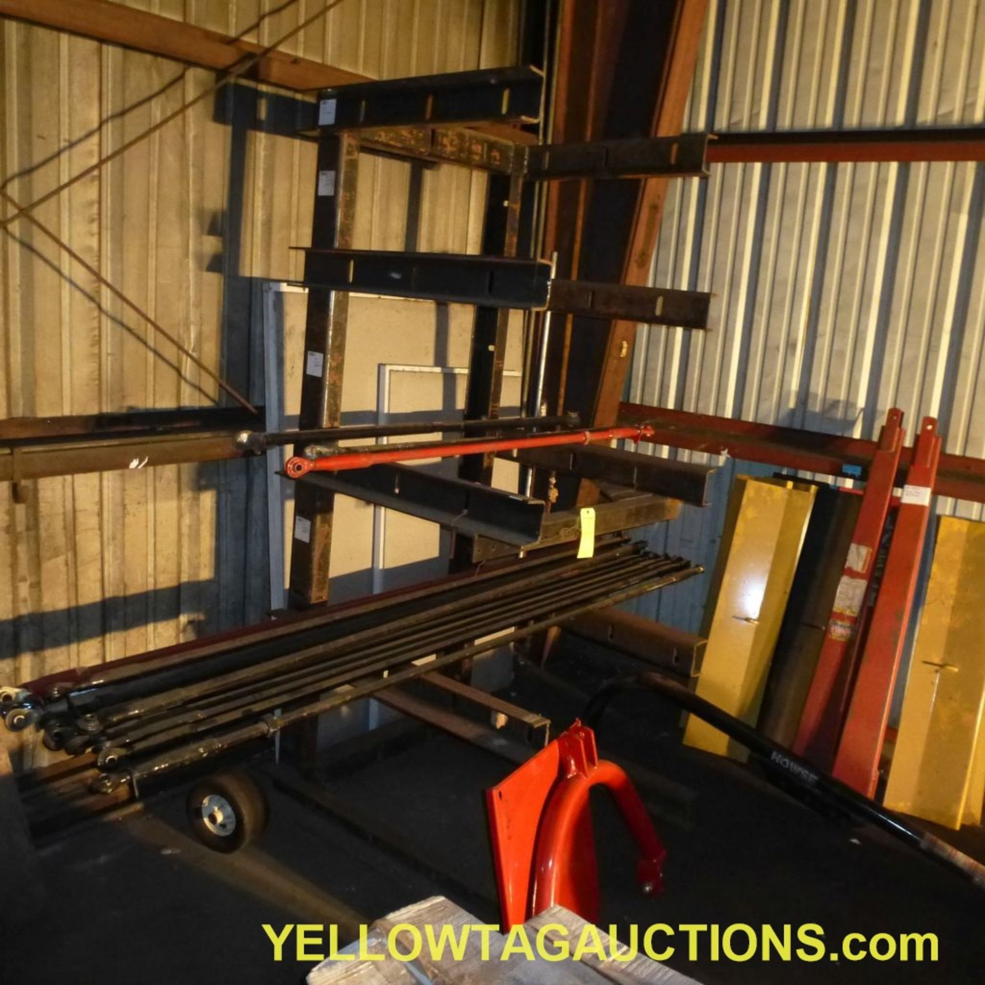 Lot of (28) Assorted Components|(1) Cantilever Rack; (1) Post Hole Digger A-Frame; (1) Boom Pole; ( - Image 2 of 12