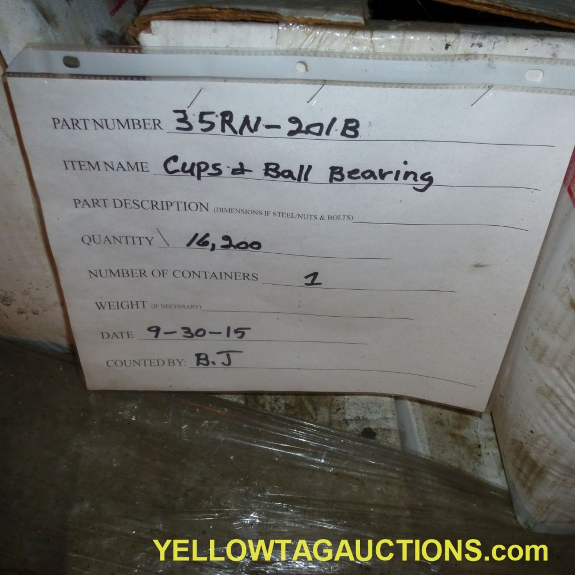 Lot of Approx. (16,000) Universal Joint Cups with Needle Bearings|Bearing Part No. 35RN-201B|Tag: - Bild 2 aus 5