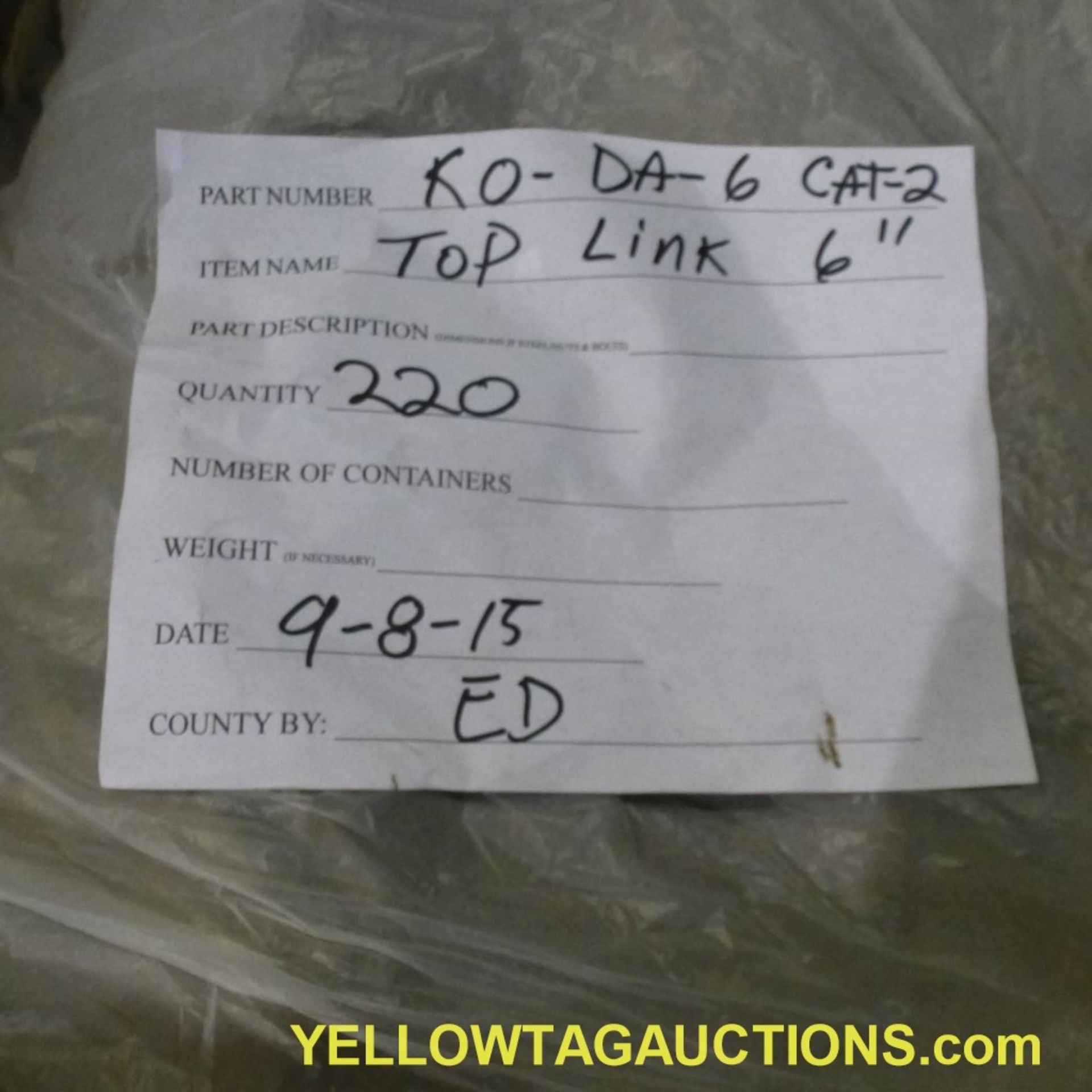 Lot of Approx. (220) Cat-2 Turnbuckles|6"; 1" Bore|Tag: 554 - Image 7 of 8