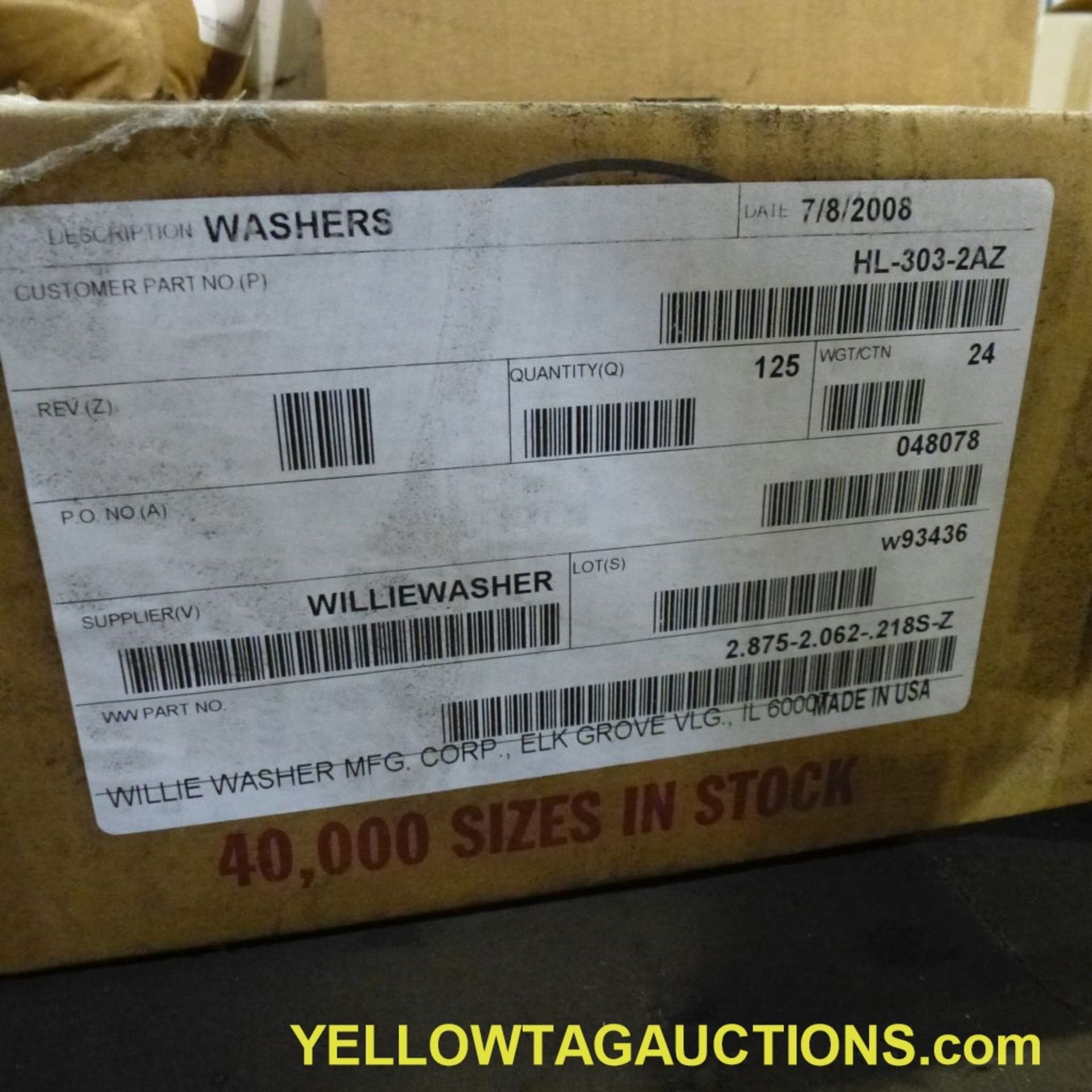 Lot of (1) Pallet of Washers and 3/8" - 16 x 9" T-Bolts|Tag: 387 - Bild 6 aus 9