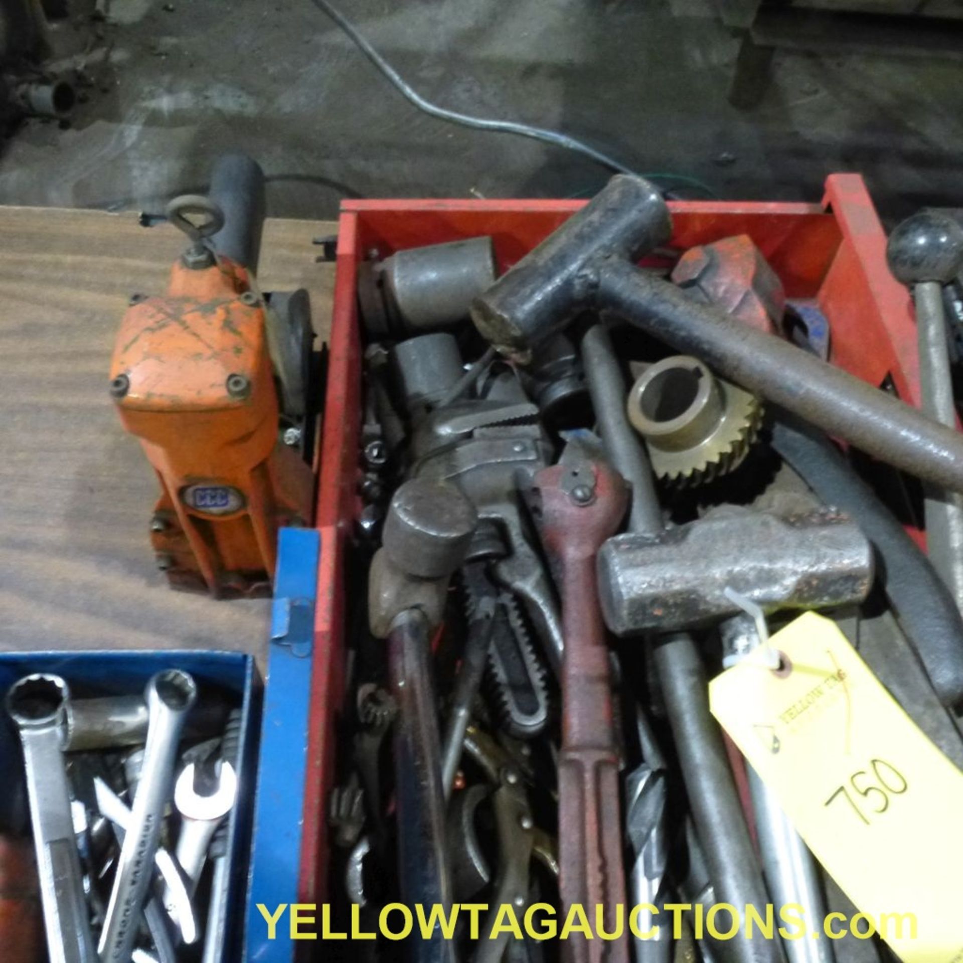 Lot of Assorted Tools|Includes: Hammers, Sockets, Visegrips, Box Stapler, Wrenches|Tag: 750 - Image 3 of 6