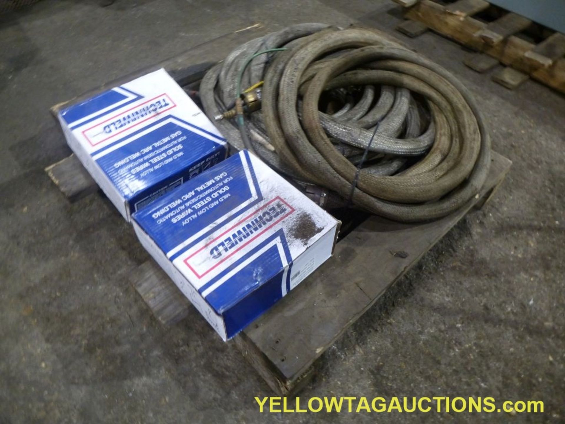 Lot of Assorted Wire and Hose|(2) Boxes of Solid Steel Wires, Gas Metal Arc Welding Wire, Size 0.