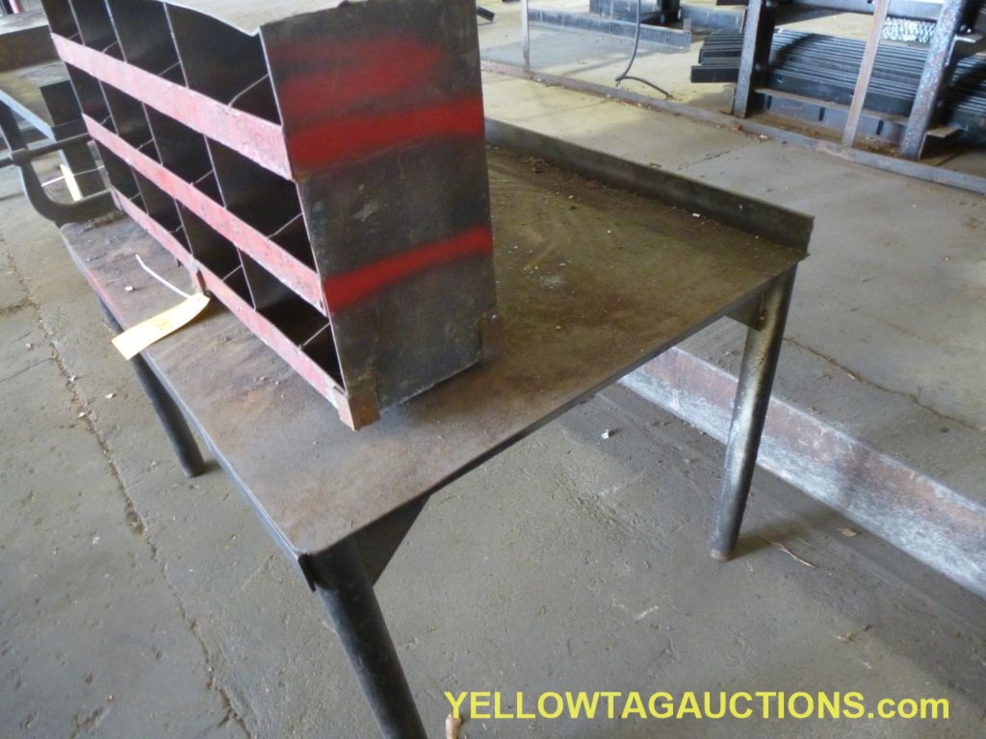 Lot of (1) Table and (1) Bin|(1) Steel Table, 36" x 48" x 30"; (1) Bolt Bin|Tag: 1180 - Image 5 of 5