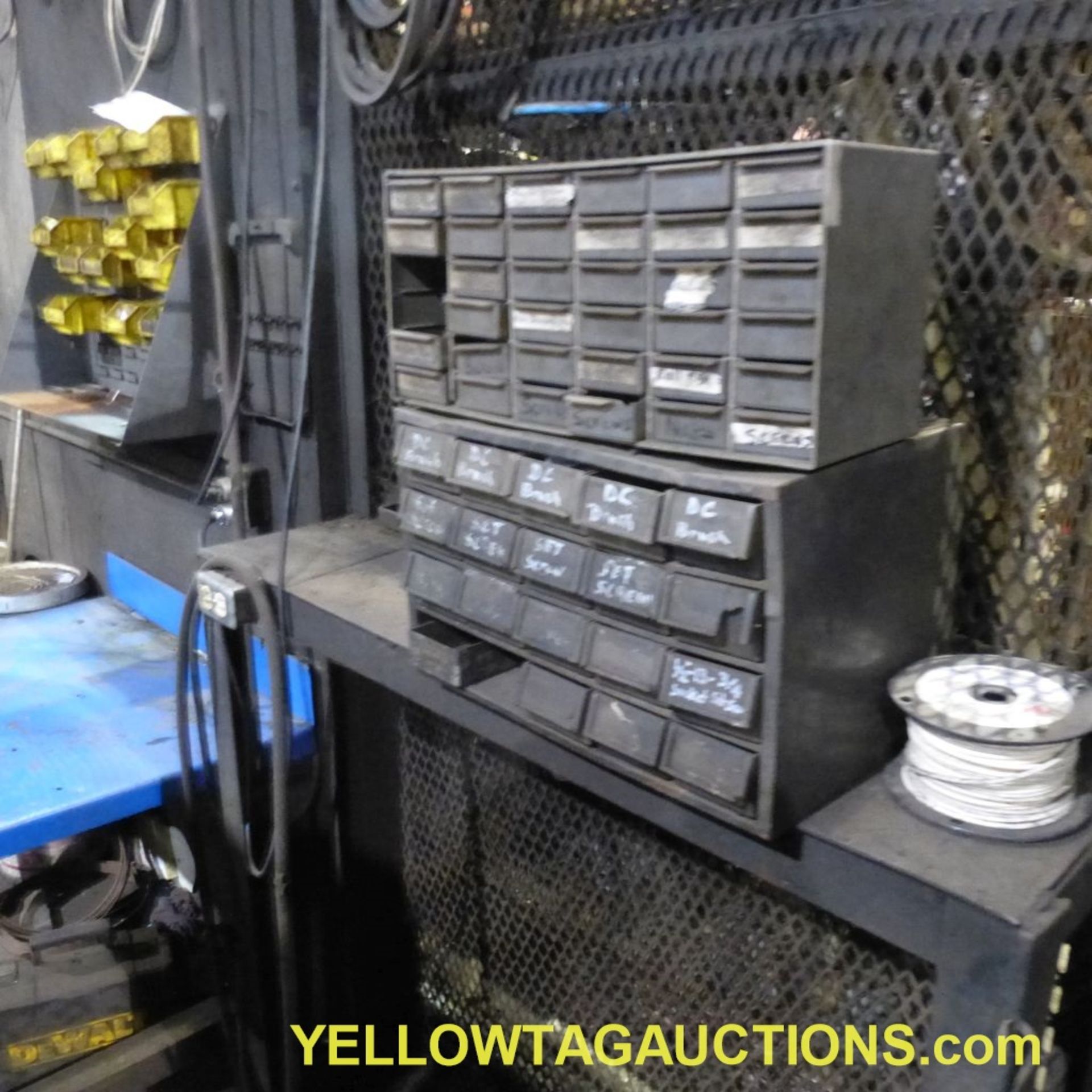 Tool Room with Contents|Includes:; Bolt Bins with Hardware; Shelves with Contents; *Office Not - Image 4 of 32