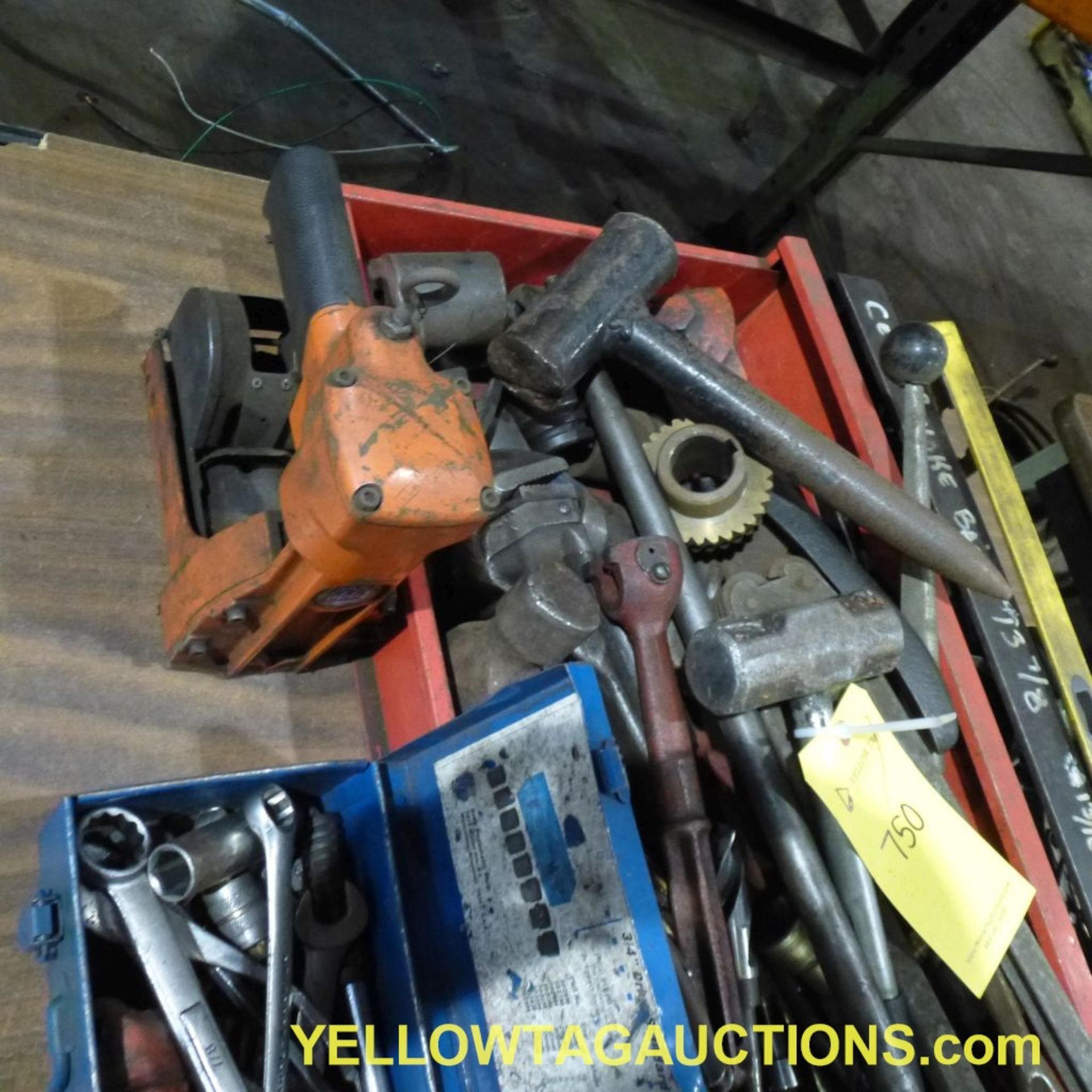 Lot of Assorted Tools|Includes: Hammers, Sockets, Visegrips, Box Stapler, Wrenches|Tag: 750 - Image 4 of 6