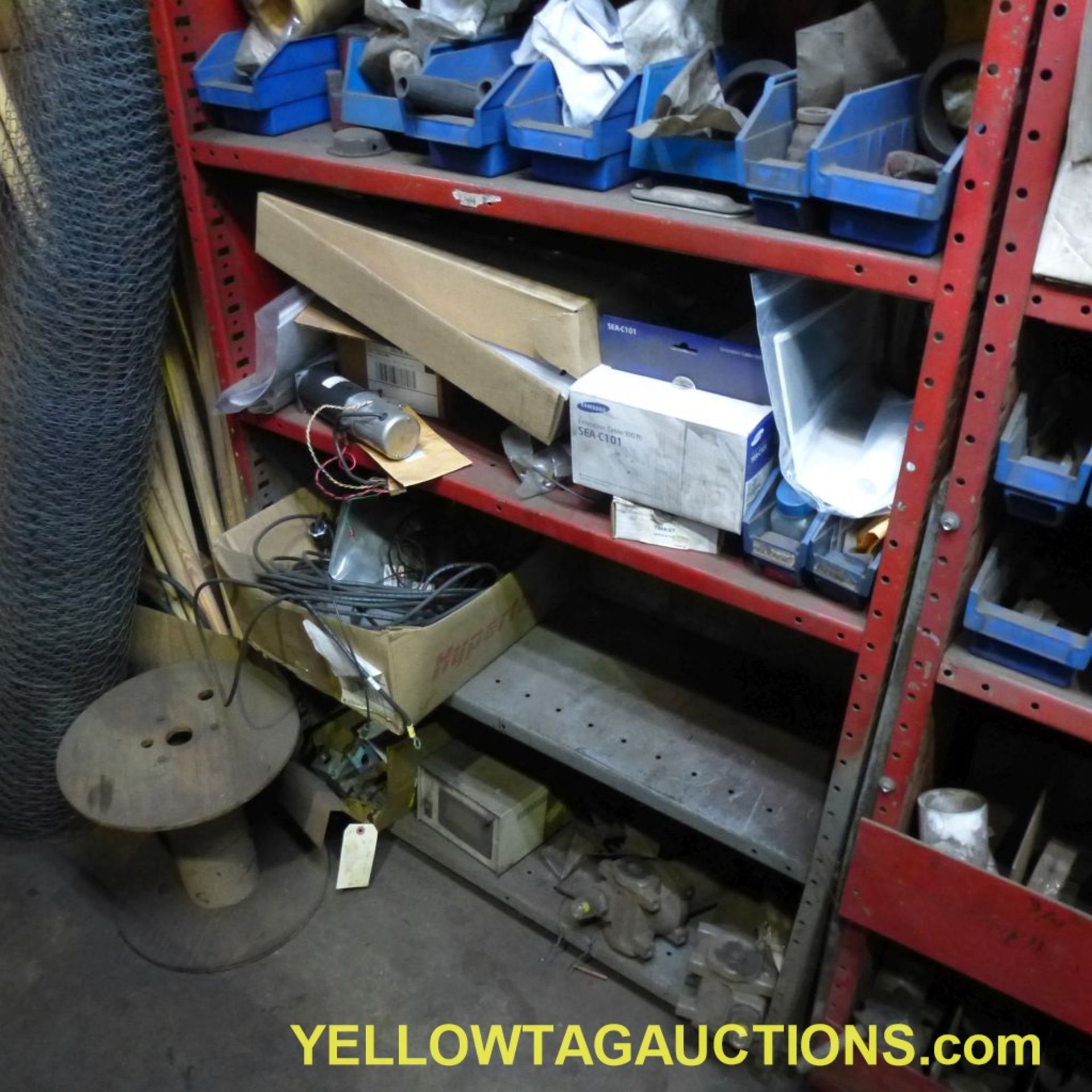 Tool Room with Contents|Includes:; Bolt Bins with Hardware; Shelves with Contents; *Office Not - Image 20 of 32
