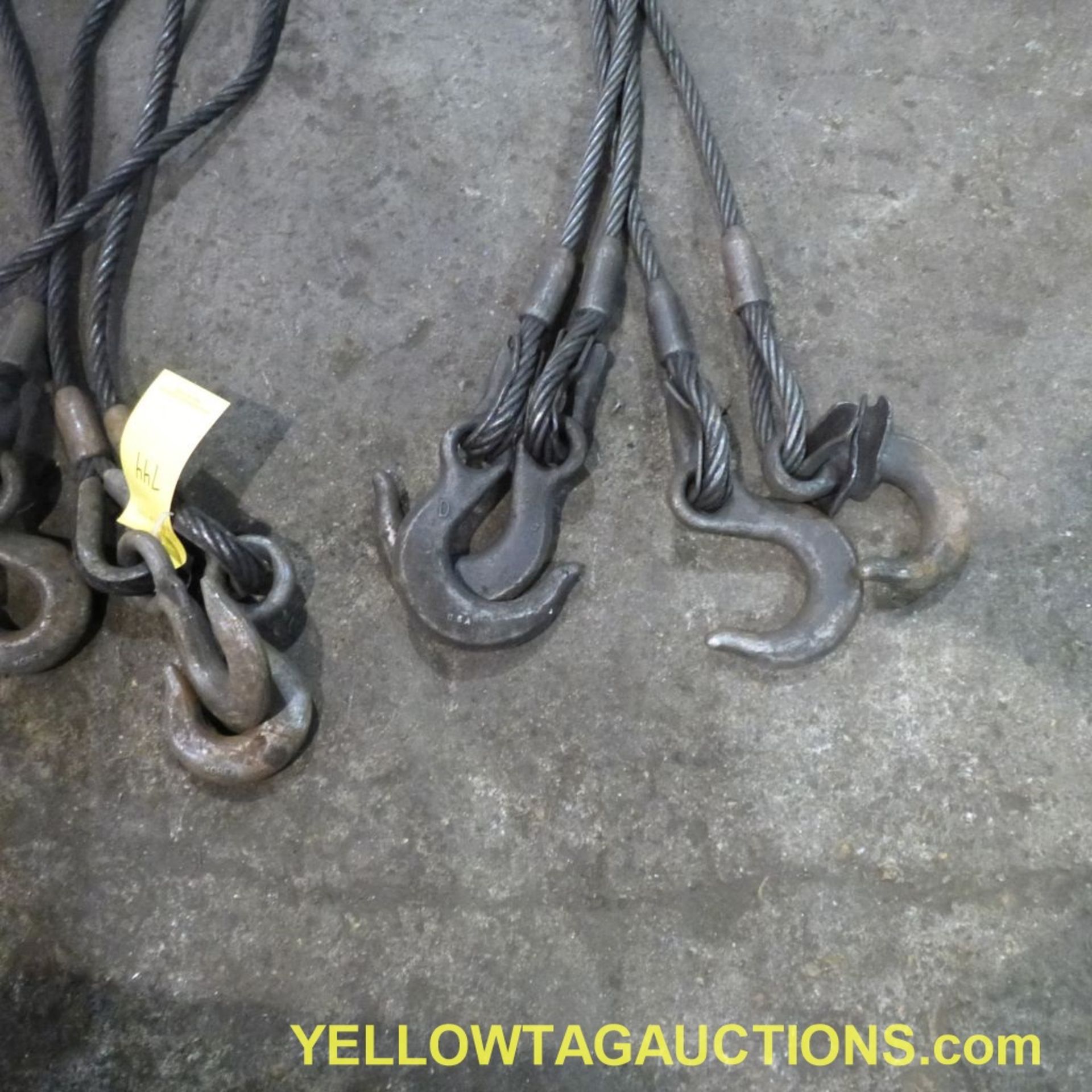 Lot of (2) 4-Hook Steel Lifting Cables|Tag: 744 - Image 4 of 4