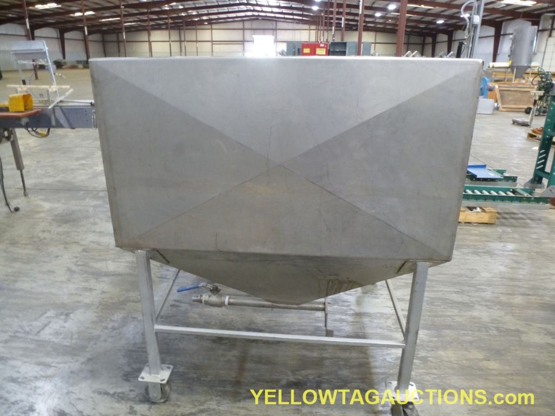 Stainless Steel Hopper|44" L x 44" W x 52" H|Lot Loading Fee: $5.00 - Image 4 of 4