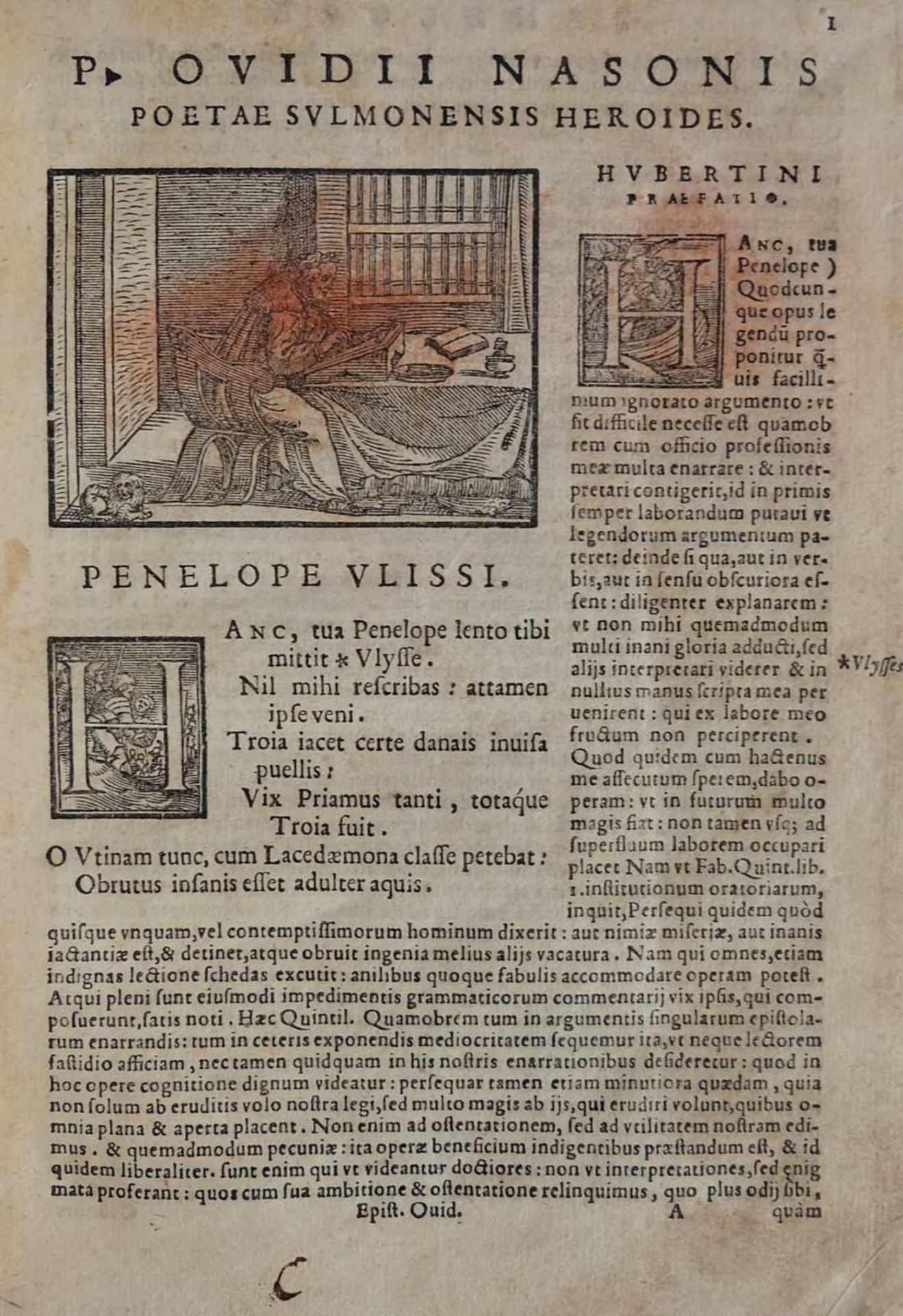 BONELLUM, Ioannem Mariam, P. Ovidii Nasonis Poetae Sulmonensis Heroides, Venedig 1567, kein