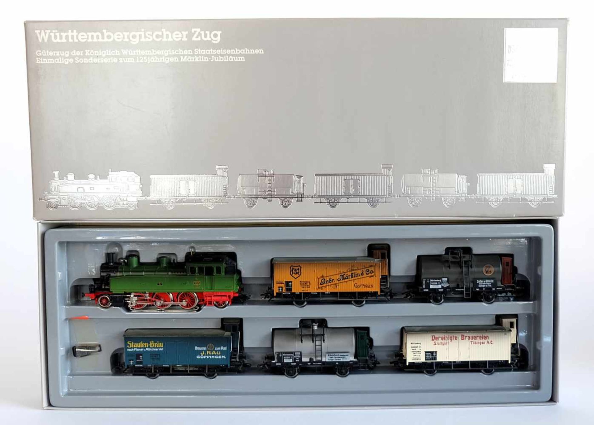 ZUGPACKUNG, KWStE Württembergischer Zug, Sonderserie zum 125jährigen Märklin-Jubiläum, Hersteller