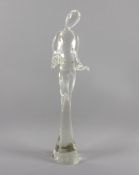 FIGURALE GLASSKULPTUR, H 53, am Stand minst.besch., ritzsign. Livio SEGUSO, MURANO, 2.H.20.Jh.