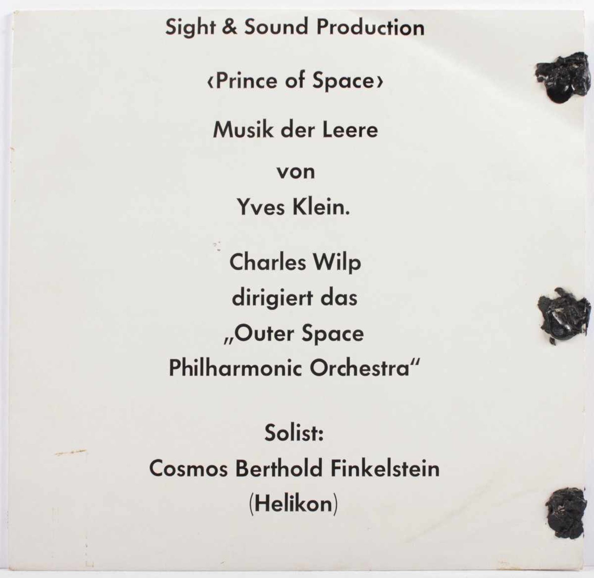 WILP, Charles, "Musik der Leere von Yves Klein", Vinyl-Schallplatte mit schwarzem Siegel auf der