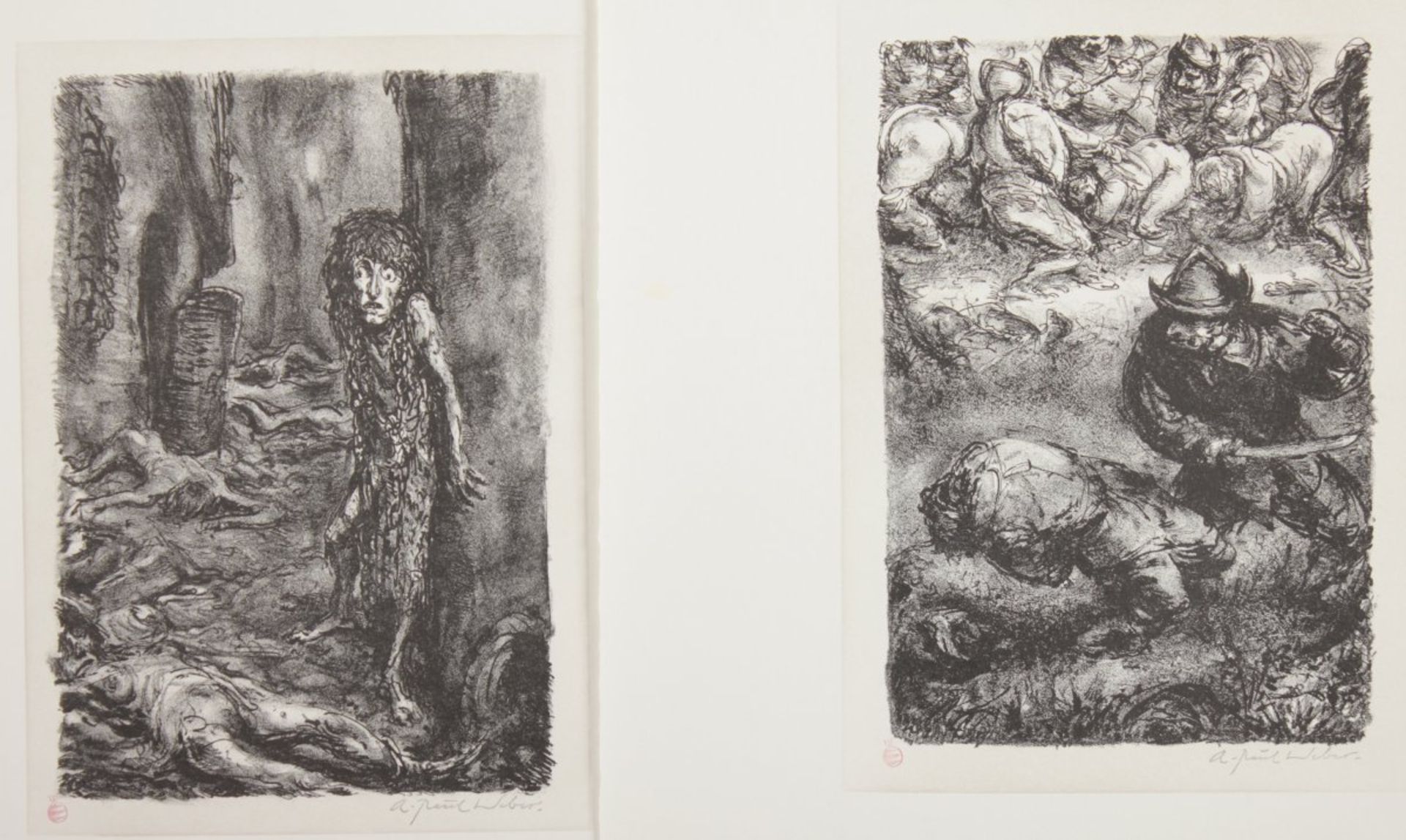 WEBER, A.Paul, Konvolut von 8 Arbeiten, Lithografien aus dem Nachlass, unsigniert, verso Stempel - Image 3 of 5