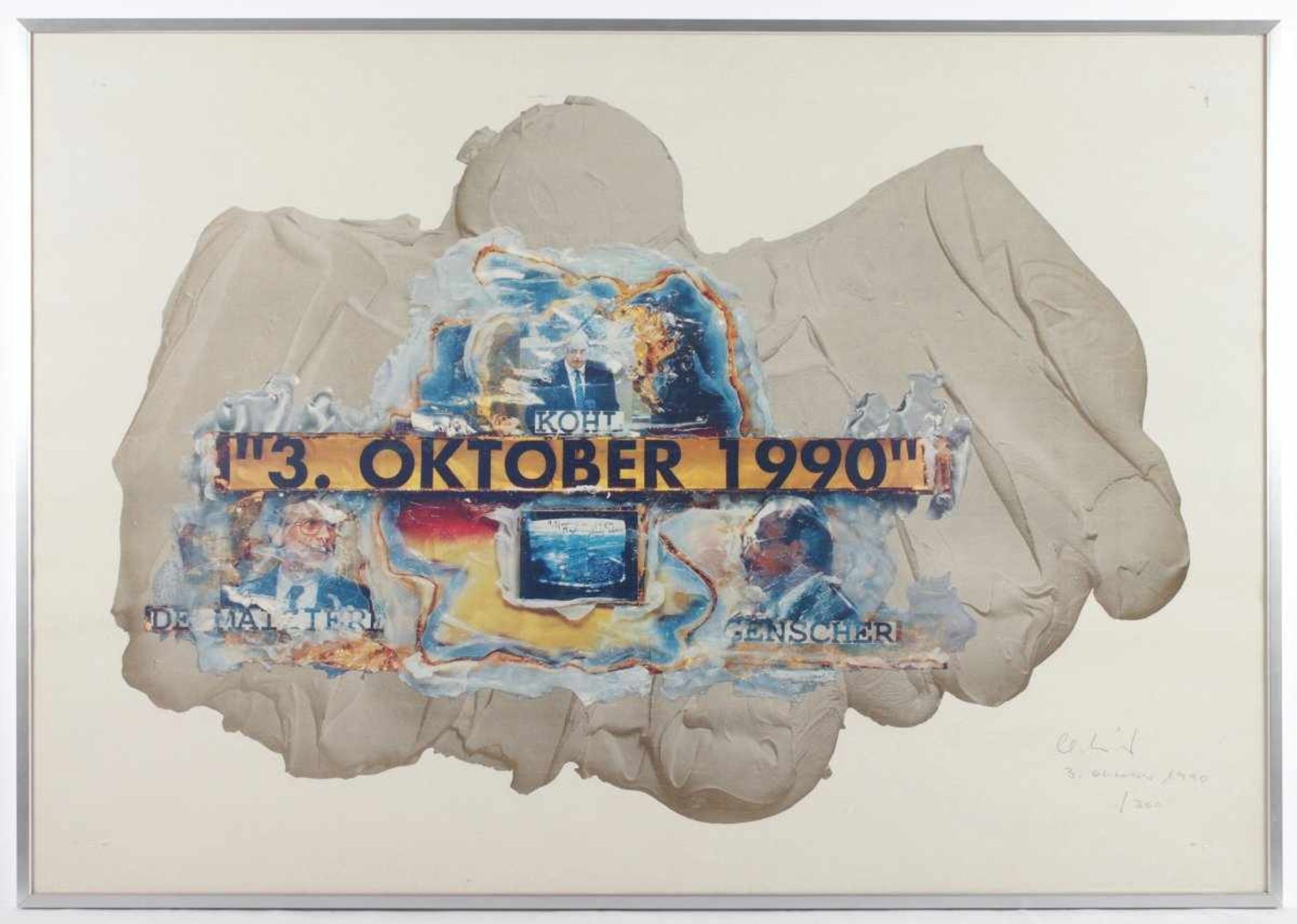 WILP, Charles, "3. Oktober 1990", Farboffset, 70 x 100, nummeriert 18/300, handsigniert und - Image 2 of 2