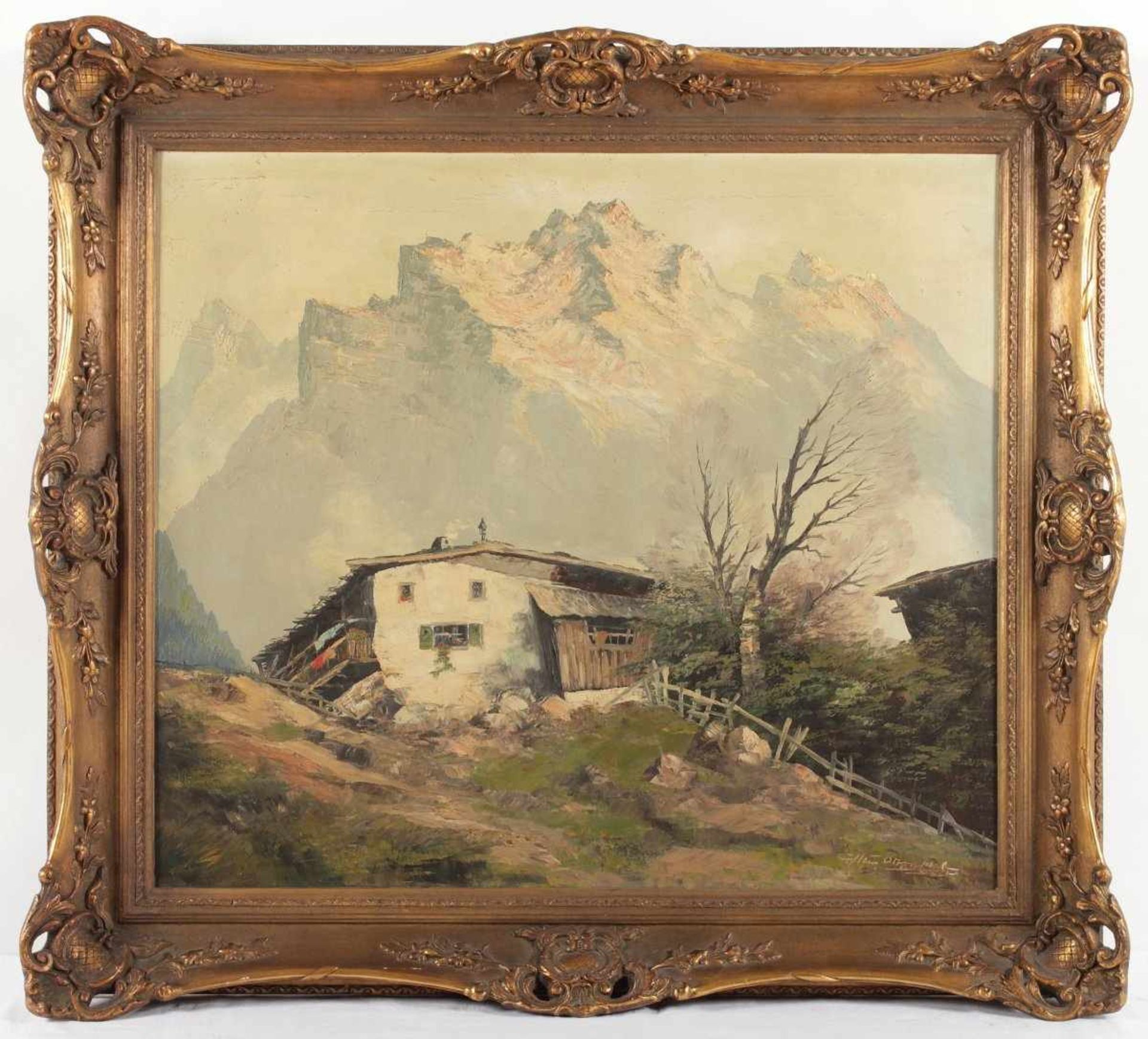 OTTENTHAL, Hein (deutsch, M.20.Jh.), "Bergbauer im Zoldotal in den Dolomiten", Öl/Lwd., 70 x 80,