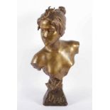 VILLANIS, Emmanuel (1858-1914), "Diane", Bronze, H 58, verso signiert 22.00 % buyer's premium on the