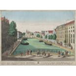 GUCKKASTENBLATT AMSTERDAM, Kupferstich, koloriert, 28 x 40, wohl Basset/Paris, um 1770, R. 22.00 %