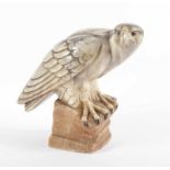 ADLER, Alabaster, Glasaugen, H 24, um 1920 22.00 % buyer's premium on the hammer price 19.00 % VAT