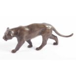 PANTHER, Bronze, L 19, um 1920 22.00 % buyer's premium on the hammer price 19.00 % VAT on buyer's