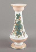 VASE, Milchglas, bemalt mit Brombeerstrauch, H 34, wohl FRANKREICH, um 1890 22.00 % buyer's