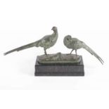 POERTZEL-MÖLLER, Otto, "Paar Fasane", Bronze, H 17, L 52 22.00 % buyer's premium on the hammer price