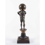 BILDHAUER, E.19.Jh., "Atlas", Bronze, H 45 (Gesamthöhe) 22.00 % buyer's premium on the hammer