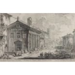 PIRANESI, Giovanni Battista, "Veduta del Tempio della Fortuna virile", (heute S. Maria Egizziaca),