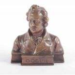 GOETHE, Büste, Bronze, H 9, signiert H. Müller 22.00 % buyer's premium on the hammer price 19.00 %