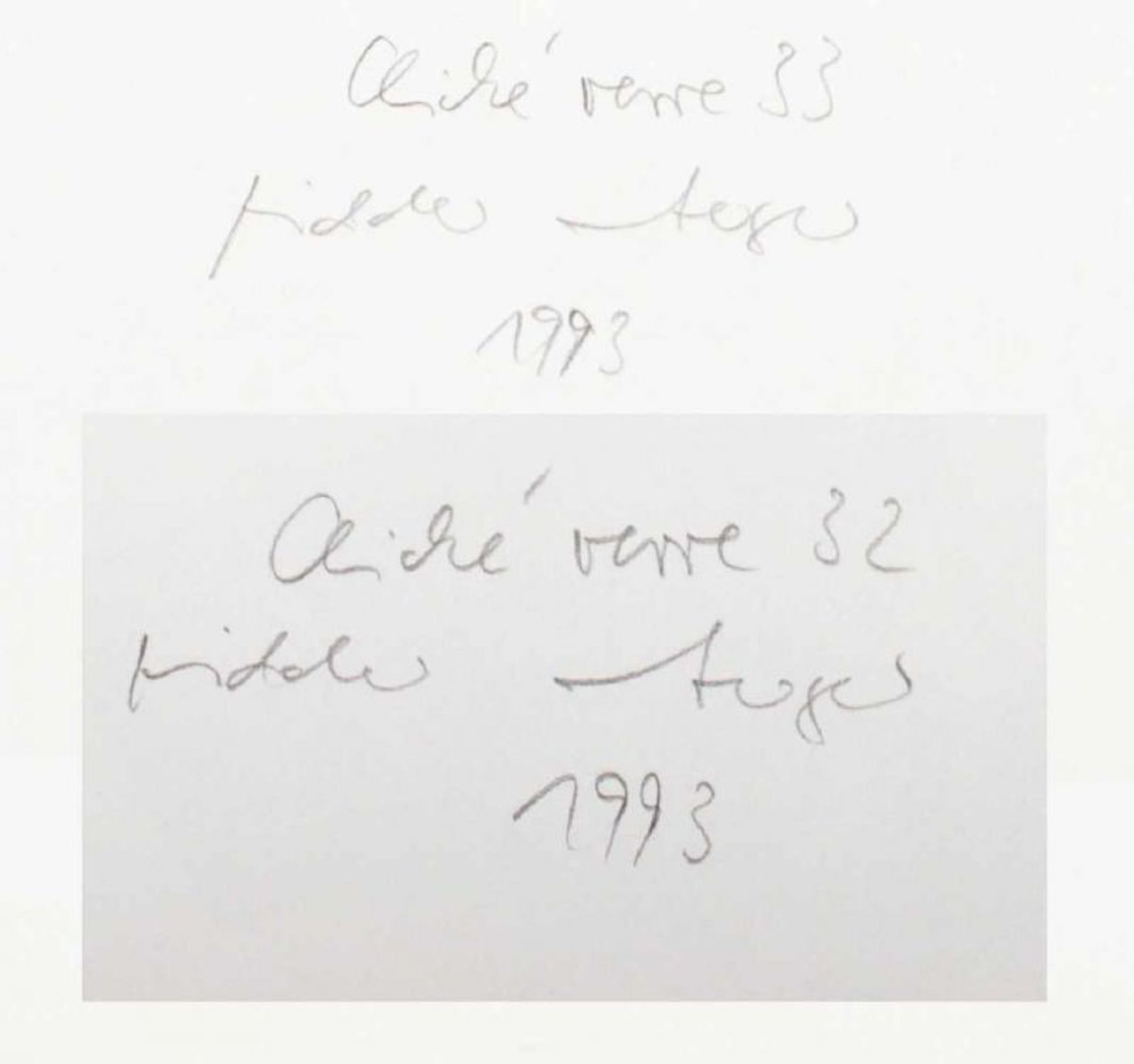 AUBERGER, Pidder, zwei Grafiken, 49 x 37, jeweils verso signiert und datiert 1993, Edition - Image 3 of 3