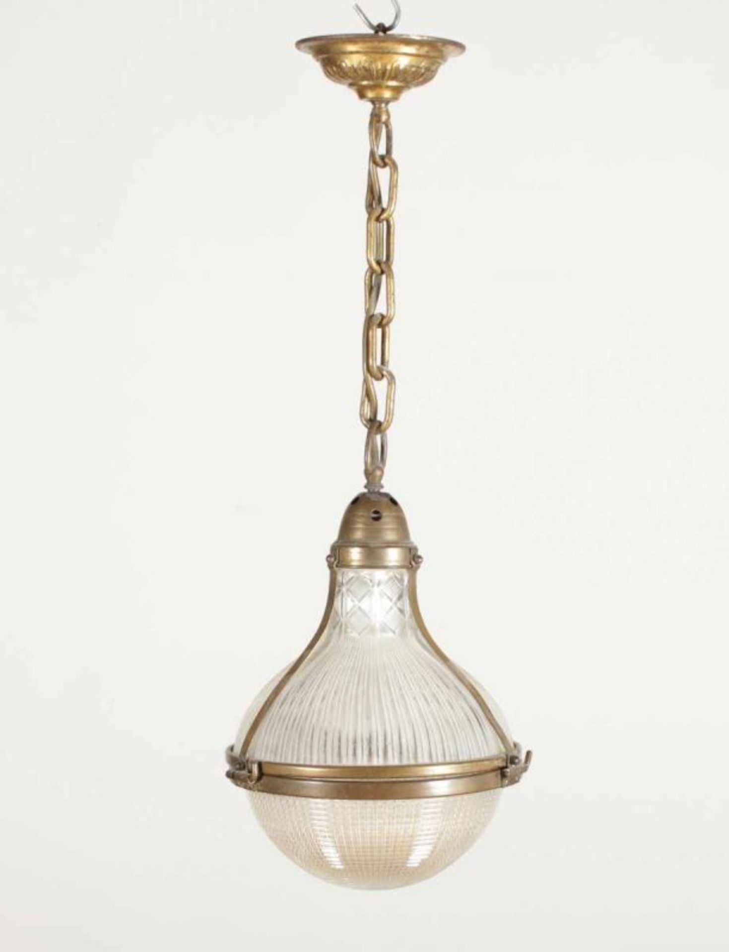 DECKENLAMPE, Glas, L ca. 50 cm, 20.Jh. 22.00 % buyer's premium on the hammer price 19.00 % VAT on