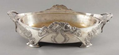 JARDINIERE, Zinn, versilbert, Dm 48, min.ber., CHRISTOFLE, um 1900 22.00 % buyer's premium on the