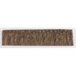 MODERNER BILDHAUER, Prozessionszug, grosses Bronzerelief, 17,5 x 78, M.20.Jh. 22.00 % buyer's