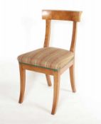 BIEDERMEIER-STUHL, Kirschbaum, H 82, Polsterung erneuert, DEUTSCH, um 1830 22.00 % buyer's premium