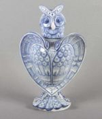 VASE "EULE", Fayence, Blaudekor, monogrammiert NF, datiert 1730, H 29 22.00 % buyer's premium on the