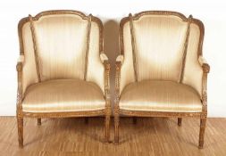 PAAR FAUTEUILS, Louis-Seize-Stil, H 93, Polsterung erneuert, FRANKREICH, E.19.Jh. 22.00 % buyer's